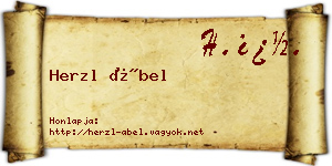 Herzl Ábel névjegykártya